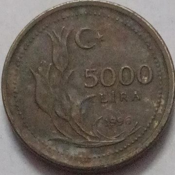 Turkey 5000 lira1996 (used)