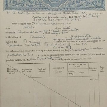 British India King George V 4 Annas Stamp Paper -Government of Madras 1916