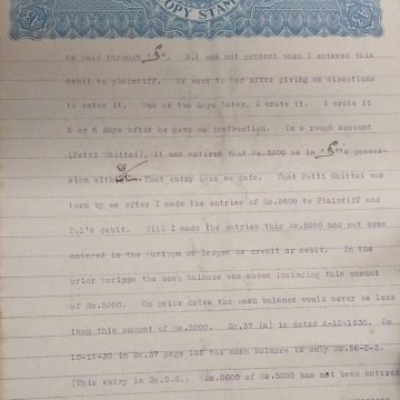 British India King George V 3 Annas Stamp Paper -Government of Madras