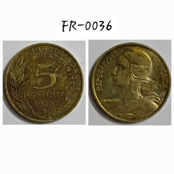 FRANCE 5 Centimes 1980 Liberte Egalite Fraternite (used)