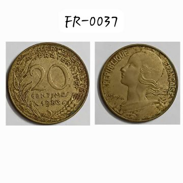 FRANCE 20 Centimes 1983 Liberte Egalite Fraternite (used)