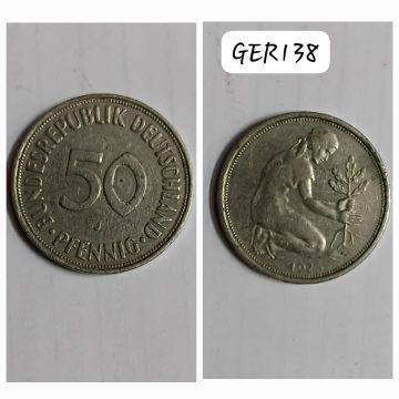 GERMANY 50  PFENNIG 1973 (USED)