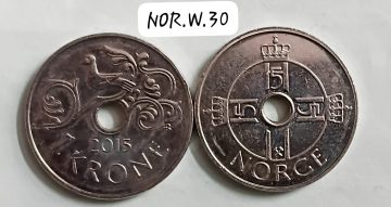 NORWAY 1 KRONE 2015 (UNC)