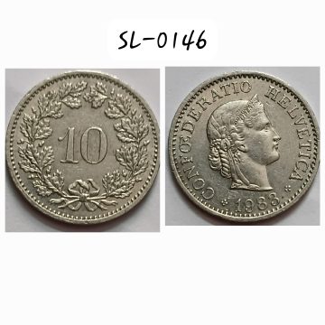 SWITZERLAND 10 Rappen 1988 Confoederatio Helvetica (used)