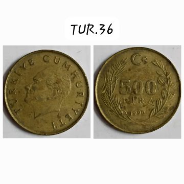 TURKEY 500 LIRA 1990 (USED)