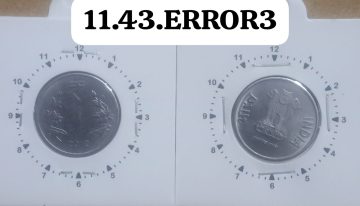 1 RUPEE 2012 CALCUTTA MINT 1'O CLOCK ROTATION -ERROR COIN USED
