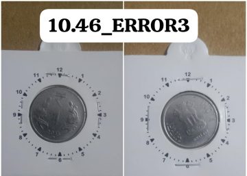 1 RUPEE 2015 HYDERABAD MINT 11'O CLOCK ROTATION ERROR COIN USED