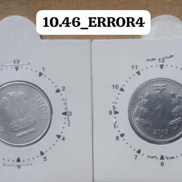 1 RUPEE 2015 HYDERABAD MINT 11.30 CLOCK ROTATION ERROR COIN UNC