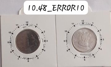 1 RUPEE 2017 NOIDA MINT 1 O'CLOCK ROTATION ERROR COIN UNC