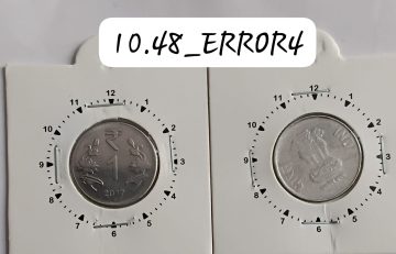 1 RUPEE 2017 NOIDA MINT 11 O' CLOCK ROTATION ERROR COIN USED