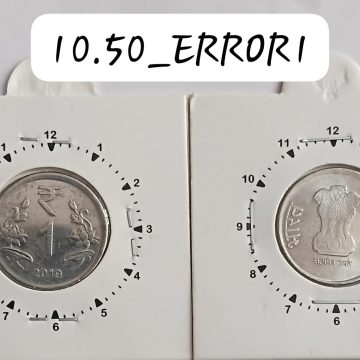 1 RUPEE 2019  EXTRA METAL ERROR COIN USED