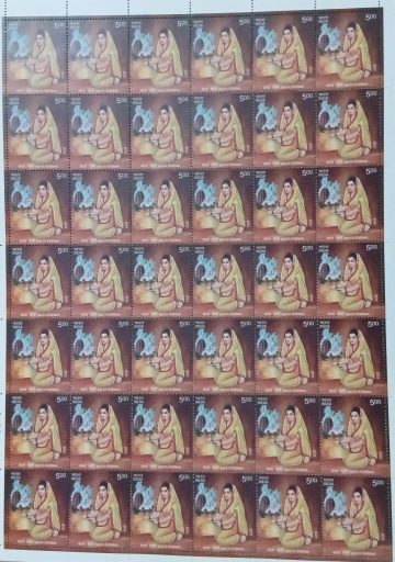 Mata Karma Rs.5 MNH (Stamp Fullsheets-42 stamps)