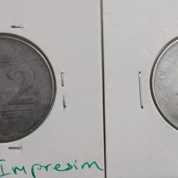 2 RUPEES 2007 KOLKATA MINT GHOST ERROR COIN USED
