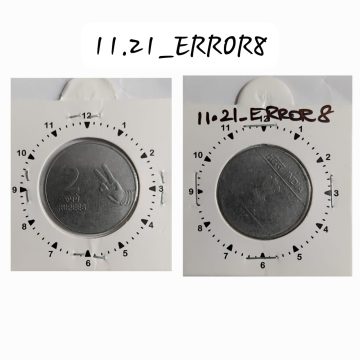 2 RUPEES 2010 (MUDRA)HYDERABAD MINT 2 O'CLOCK ROTATION  USED