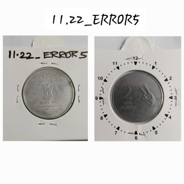 2 RUPEES 2011 (MUDRA) KOLKATA MINT GHOST COIN USED