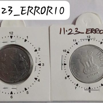 2 RUPEES 2011  KOLKATA MINT 11 O'CLOCK ROTATION ERROR COIN USED