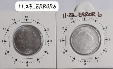 2 RUPEES 2011 HYDERABAD MINT 7.30 ROTATION ERROR COIN UNC