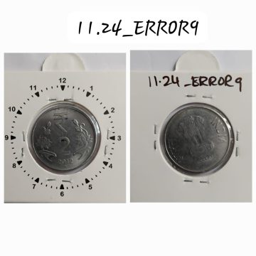 2 RUPEES 2012 HYDERABAD MINT 11 O'CLOCK ROTATION&GHOST ERROR COIN USED
