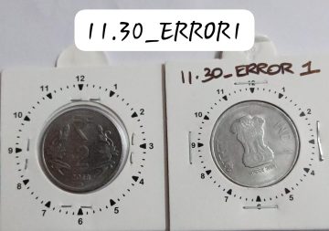 2 RUPEES 2018 HYDERABAD MINT 11 O'CLOCK ROTATION ERROR COIN USED