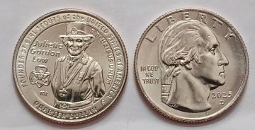 American Women Quarter Dollar Coin -E PLURIBUS UNUM-JULIETTE GORDON LOW (Founder of Girls Scouts of the U.S.A) 2025 'D' MINT UNC