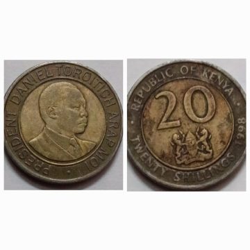 KENYA 20 SHILLINGS 1998 (USED)