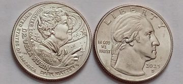 American Women Quarter Dollar Coin -E PLURIBUS UNUM-DR.VERA RUBIN (DARK MATTER)2025 'D' MINT UNC