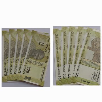 20 Rupees Governor Shakti Kanta Das Star Inset M 2022 UNC 786 SERIES (78 M 786671-78 M 786675)5 NOTES