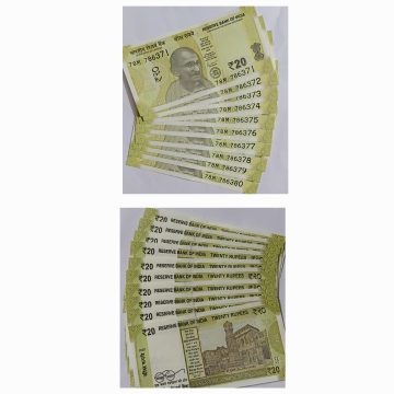 20 Rupees Governor Shakti Kanta Das Star Inset M 2022 UNC 786 SERIES (78 M 786371-78 M 786380) 10 NOTES