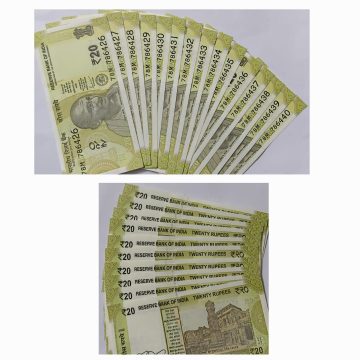 20 Rupees Governor Shakti Kanta Das Star Inset M 2022 UNC 786 SERIES (78 M 786426-78 M 786440) 10 NOTES