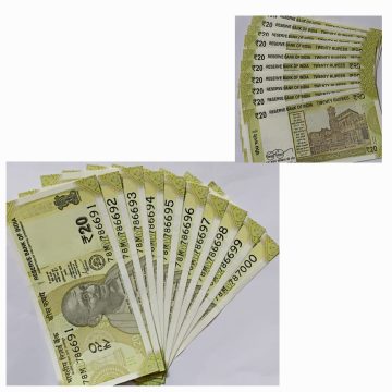 20 Rupees Governor Shakti Kanta Das Star Inset M 2022 UNC 786 SERIES (78 M 786691-78 M 787000) 10 NOTES