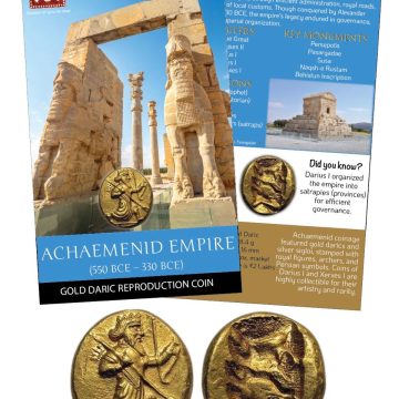 Achaemenid Empire-Gold Daric Dynasty Gold -Plated Reproduction ATM card Type/Limited Edition