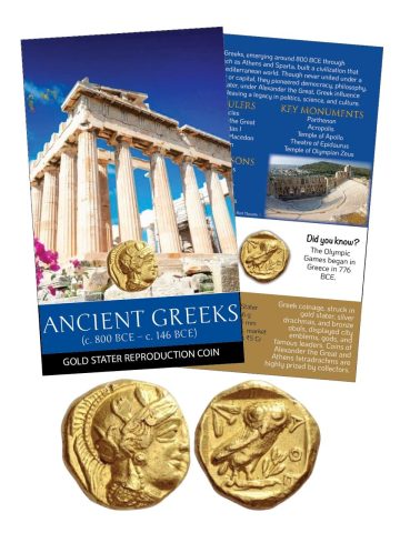 The Ancient Greeks-Gold Stated Dynasty Gold -Plated Reproduction ATM card Type/Limited Edition