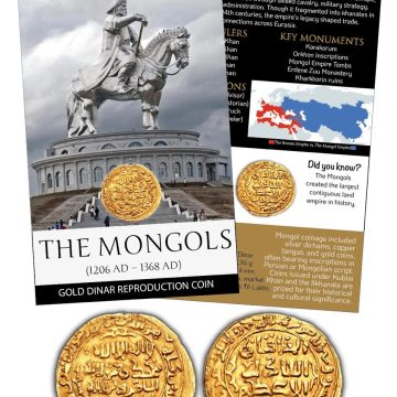 The Mongols-Gold Dinar Dynasty Gold -Plated Reproduction ATM card Type/Limited Edition