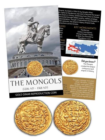 The Mongols-Gold Dinar Dynasty Gold -Plated Reproduction ATM card Type/Limited Edition