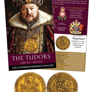 The Tudors (England)-Gold Sovereign Gold -Plated Reproduction ATM card Type/Limited Edition