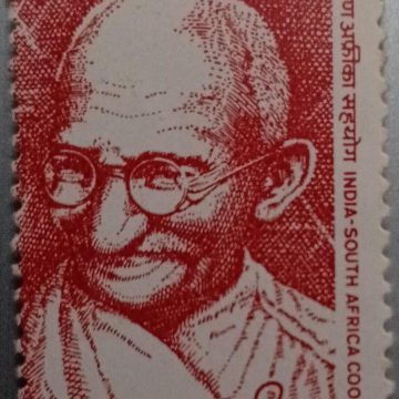 India-South African cooperation:Mahatma Gandhi Rs.2_ Cut Setenant