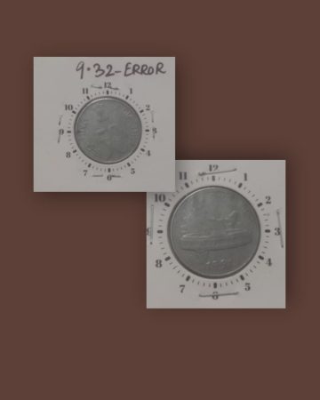 50 PAISE 1991 CALCUTTA MINT 1 O'CLOCK ROTATION ERROR COIN USED