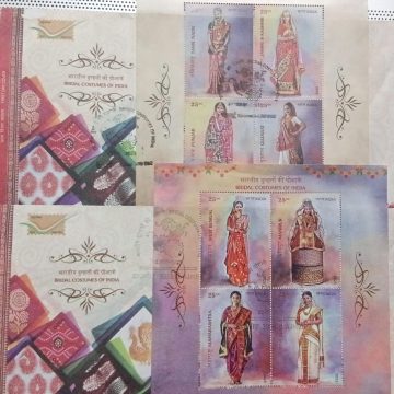 BRIDAL COSTUMES OF INDIA SET OF 2 (MS FDC)2023