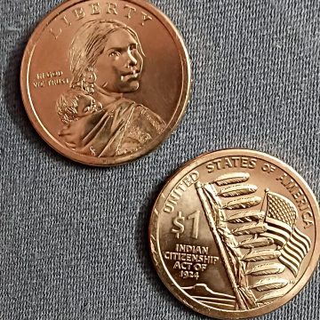 Native American 1$ Coin-100 Years of Indian Citizenship Act of 1924- 2024 'P Mint UNC