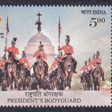PRESIDENT'S BODY GUARD Rs.5 MNH STAMP
