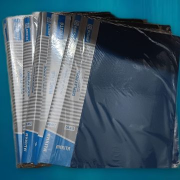 DISPLAY FILE WITH CLEAR TRANSLUCENT PLASTIC-20 POCKETS