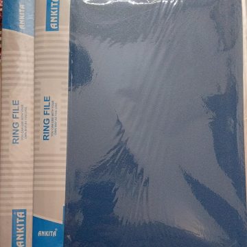 RING FILE WITH CLEAR TRANSLUCENT PLASTIC-20 POCKETS