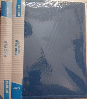 RING FILE WITH CLEAR TRANSLUCENT PLASTIC-20 POCKETS