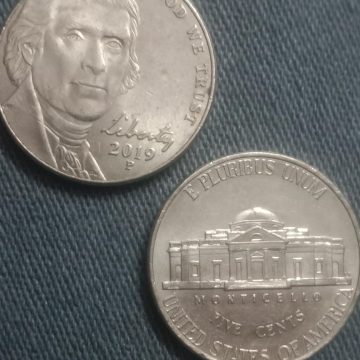 U.S.A. 5- CENT 2019(used)