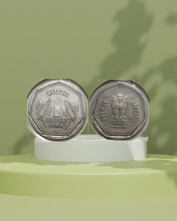 1 RUPEE-1986 HYDERABAD MINT USED COIN