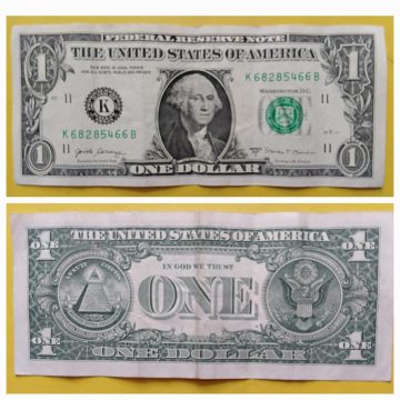 The United States of America Currency 1 Dollar 2017 Used
