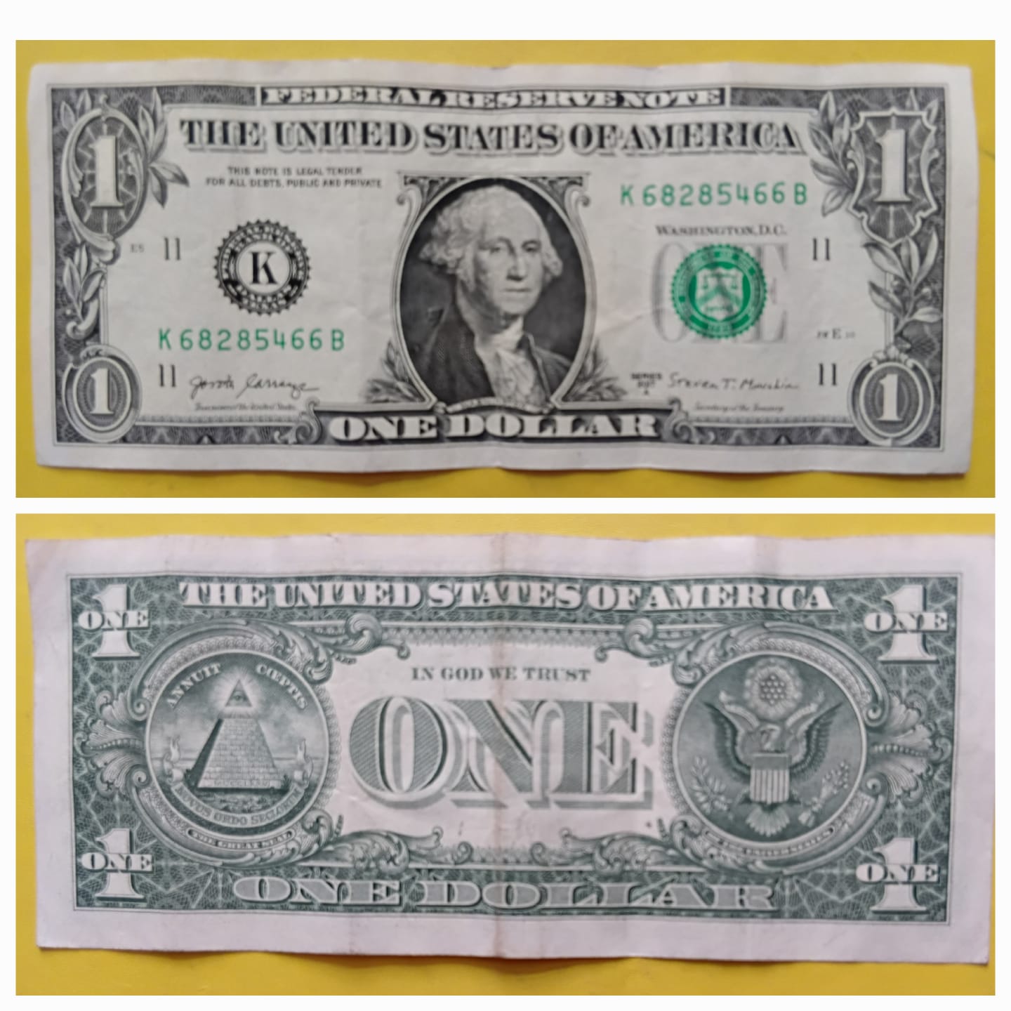 The United States of America Currency 1 Dollar 2017 Used