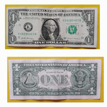 The United States of America Currency 1 Dollar 2017 Used