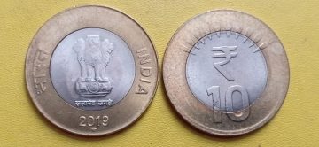 10 RUPEES-2019 USED COIN