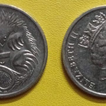 AUSTRALIA 5 CENT 1989 USED COIN